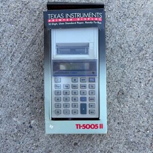 Vintage 1986 Texas Instruments TI-5005 II Printer Display 10 Digit Calculator